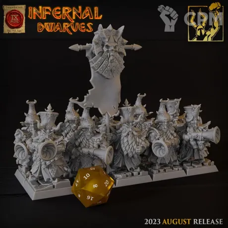 Описание картинки Chaos Dwarf Blunderbusses от MrMetalHorror по цене 1 000руб | Свободный Рынок Миниатюр - СРМ