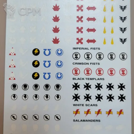Описание картинки Декали Space Marine Transfer Sheet от Утка по цене 200руб | Свободный Рынок Миниатюр - СРМ