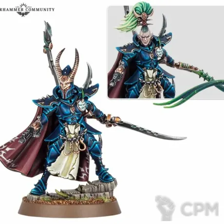 Описание картинки Druchari Archon (2025) от WastelandMiniatures по цене 370руб | Свободный Рынок Миниатюр - СРМ