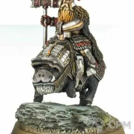 Описание картинки Dain Ironfoot, Lord of the Iron Hills На Кабане. от WastelandMiniatures по цене 370руб | Свободный Рынок Миниатюр - СРМ