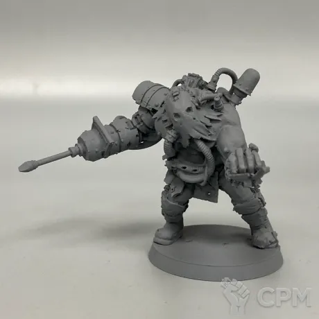 Описание картинки Renegade Ogryn Berserker Boss with Drill от WastelandMiniatures по цене 400руб | Свободный Рынок Миниатюр - СРМ