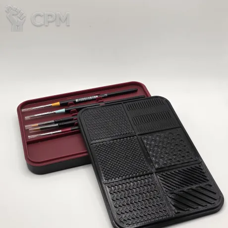 Описание картинки DryBrush palette. Палитра для драйбраша V2 от Пластиковая Сова по цене 650руб | Свободный Рынок Миниатюр - СРМ