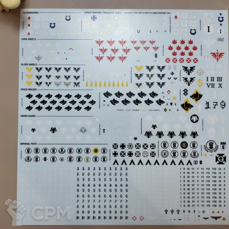 Описание картинки Декали Space marine Transfer Sheet Leviathan от Утка по цене 550руб | Свободный Рынок Миниатюр - СРМ