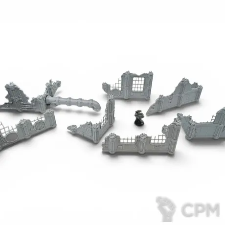 Описание картинки Мелкие руины - Sector Mechanicus Террейн от Terrain Print по цене 1 500руб | Свободный Рынок Миниатюр - СРМ