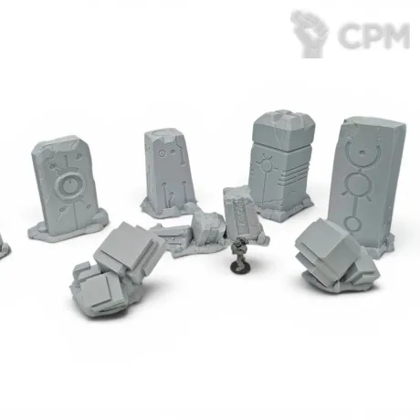 Описание картинки Обелиски Некрон - Warhammer Террейн от Terrain Print по цене 2 500руб | Свободный Рынок Миниатюр - СРМ