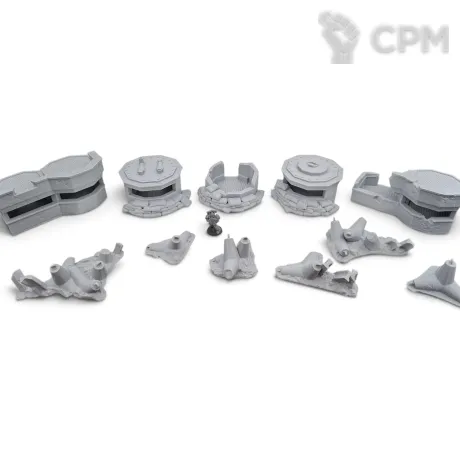 Описание картинки Линия Бункеров и Укреплений - Sci-Fi Террейн от Terrain Print по цене 2 600руб | Свободный Рынок Миниатюр - СРМ