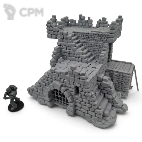 Описание картинки Тюрьма - Фэнтези Террейн, Forgotten Town от Terrain Print по цене 1 500руб | Свободный Рынок Миниатюр - СРМ