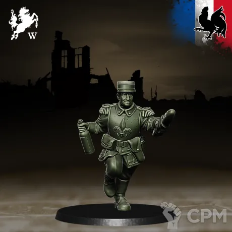 Описание картинки French - Lieutenant от Manufactorum76 по цене 160руб | Свободный Рынок Миниатюр - СРМ