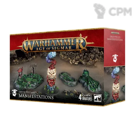 Описание картинки Набор миниатюр Warhammer Age of Sigmar Orrukk Warclans Manifestations от Дауран по цене 5 000руб | Свободный Рынок Миниатюр - СРМ