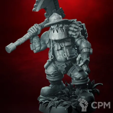 Описание картинки Spek Opz Sarge орк Warhammer 40k миниатюра для покраски, база 32 мм в комплекте от 3DSprint по цене 300руб | Свободный Рынок Миниатюр - СРМ