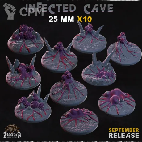 Описание картинки Infected Сave Base 25 мм от 3Д-Печка по цене 35руб | Свободный Рынок Миниатюр - СРМ