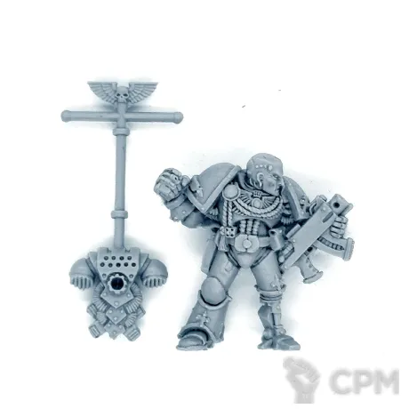 Описание картинки SPACE MARINE VETERAN CAPTAIN от Red Rooster по цене 530руб | Свободный Рынок Миниатюр - СРМ