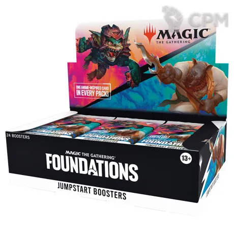 Описание картинки Дисплей Jumpstart бустеров выпуска MTG Foundations на английском языке от Дауран по цене 12 500руб | Свободный Рынок Миниатюр - СРМ