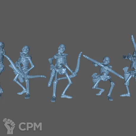 Описание картинки Скелеты лучники (Skeleton archers) (5 шт.) от Formosa Printing по цене 350руб | Свободный Рынок Миниатюр - СРМ