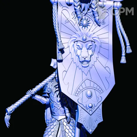Описание картинки Lion order Battle standart bearer от Магазин Альфария по цене 150руб | Свободный Рынок Миниатюр - СРМ