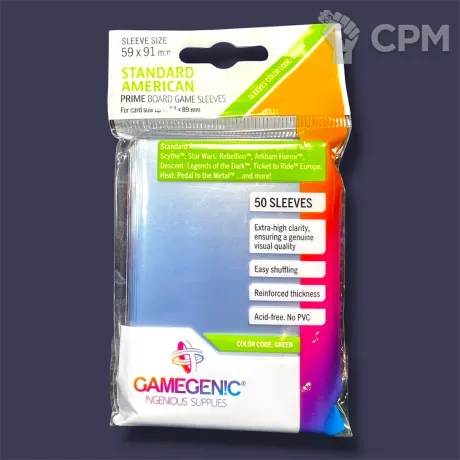 Описание картинки Протекторы для настольных игр Gamegenic «Standard American» (59 × 91 мм, 50 шт.) от LDBits по цене 480руб | Свободный Рынок Миниатюр - СРМ