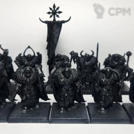 Описание картинки Chaos Warriors with two hand weapons, оригинал в грунте от Shamkin по цене 2 000руб | Свободный Рынок Миниатюр - СРМ