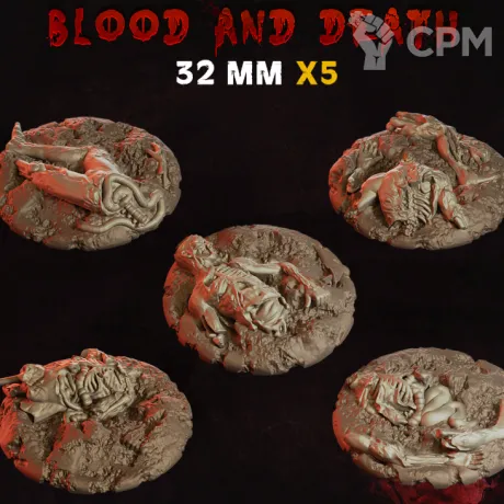 Описание картинки Blood and Death Base 32мм от 3Д-Печка по цене 50руб | Свободный Рынок Миниатюр - СРМ