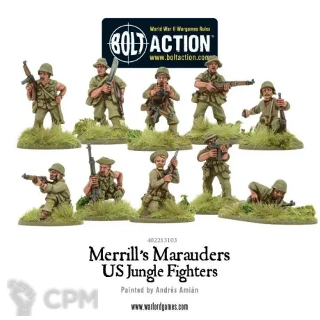 Описание картинки US Merrill's Marauders Squad от  по цене 1 550руб | Свободный Рынок Миниатюр - СРМ