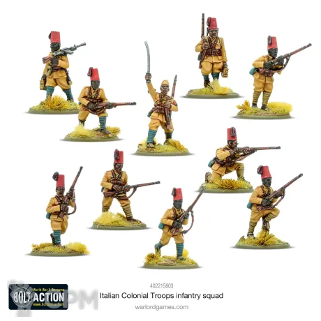 Описание картинки Italian Colonial Troops Infantry Squad от  по цене 1 350руб | Свободный Рынок Миниатюр - СРМ