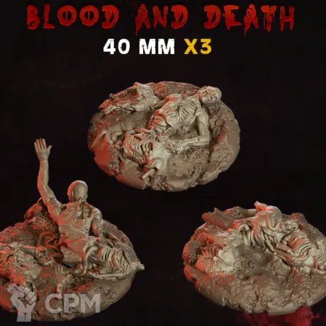 Описание картинки Blood and Death Base 40мм от 3Д-Печка по цене 80руб | Свободный Рынок Миниатюр - СРМ