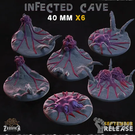 Описание картинки Infected Сave Base 40мм от 3Д-Печка по цене 80руб | Свободный Рынок Миниатюр - СРМ