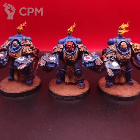 Описание картинки Warhammer 40K Aggressors Ultramarines — 3 шт., покрашенные, SLA №2 от Жидкий Пират по цене 3 000руб | Свободный Рынок Миниатюр - СРМ