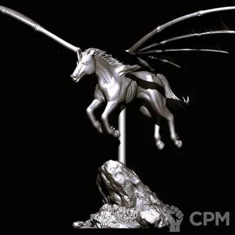 Описание картинки Dark Elves Nightmare Pegasus от Магазин Альфария по цене 250руб | Свободный Рынок Миниатюр - СРМ