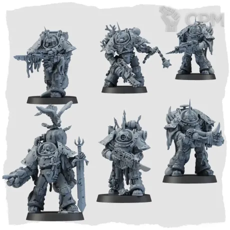 Описание картинки 6 Plague Marines от MrMetalHorror по цене 750руб | Свободный Рынок Миниатюр - СРМ