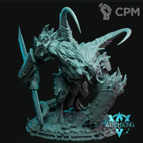 Описание картинки Ghel'kerot, Guardian of the Gate от ADEPT M&P по цене 2 000руб | Свободный Рынок Миниатюр - СРМ