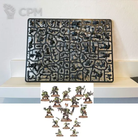 Описание картинки Boss Nob + 9x Boyz + 5x Gretchin из Starter Set 2026 (оригинал) от User32030 по цене 100руб | Свободный Рынок Миниатюр - СРМ