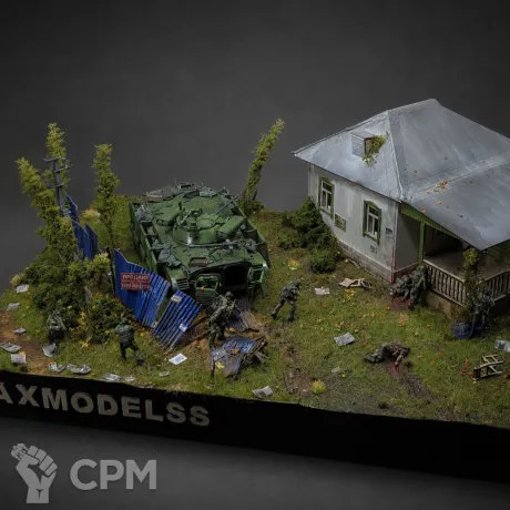Описание картинки Диорама, БМП 2 М "Бережёк" "Штурм", Масштаб 1/35 от MaxModelss по цене 40 000руб | Свободный Рынок Миниатюр - СРМ