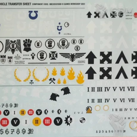 Описание картинки Space Marine Vehicle Transfer Sheet Decals от Black Legion Hall по цене 385руб | Свободный Рынок Миниатюр - СРМ