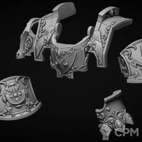 Описание картинки Броня "Loculo" тип Custos v2.0 от Bazilevs по цене 845руб | Свободный Рынок Миниатюр - СРМ