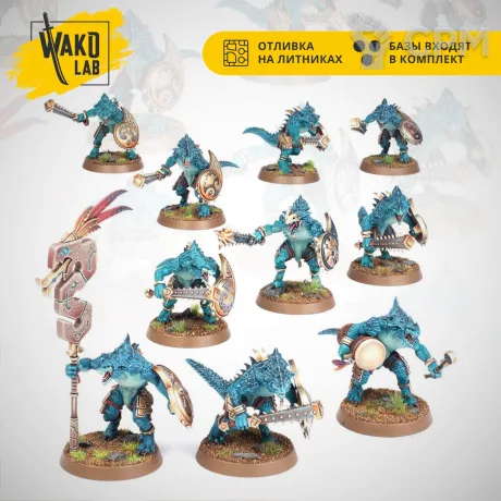 Описание картинки Saurus Warriors от Wako Lab (Recast) по цене 2 390руб | Свободный Рынок Миниатюр - СРМ
