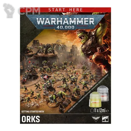 Описание картинки Предзаказ на Warhammer 40000 GETTING STARTED WITH ORKS от Дауран по цене 13 500руб | Свободный Рынок Миниатюр - СРМ