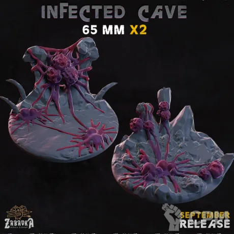 Описание картинки Infected Сave Base 65мм от 3Д-Печка по цене 180руб | Свободный Рынок Миниатюр - СРМ