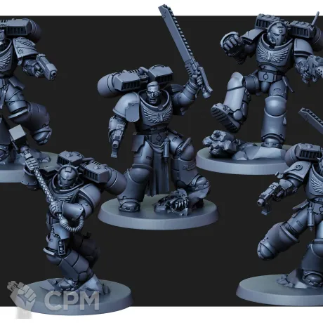 Описание картинки Миниатюры Warhammer 40000 Death Company от BMAtech по цене 600руб | Свободный Рынок Миниатюр - СРМ