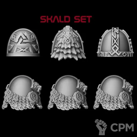 Описание картинки наплечники Skald от Bazilevs по цене 497руб | Свободный Рынок Миниатюр - СРМ