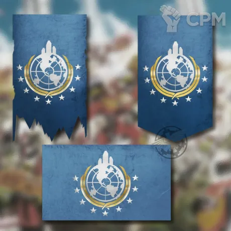 Описание картинки Флаг Суперземли [Helldivers 2] от Строго по-Имперски по цене 2 290руб | Свободный Рынок Миниатюр - СРМ