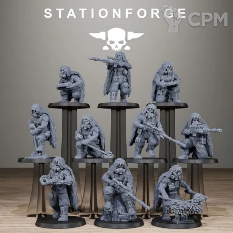 Описание картинки GrimGuard Jungle Fighter Snipers от PocketSized Prints по цене 1 500руб | Свободный Рынок Миниатюр - СРМ