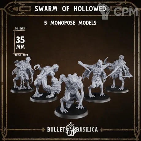 Описание картинки Swarm of Hollowed Squad (x5) от PocketSized Prints по цене 750руб | Свободный Рынок Миниатюр - СРМ