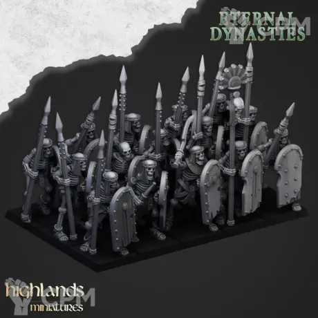 Описание картинки Tomb Kings Skeleton Warriors (копья) от Knight of Light по цене 950руб | Свободный Рынок Миниатюр - СРМ