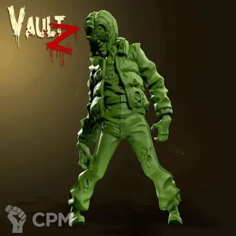 Описание картинки Axel Zombie от PocketSized Prints по цене 175руб | Свободный Рынок Миниатюр - СРМ