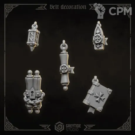 Описание картинки Black Templars - Belt decoration от Мастерская террейна по цене 100руб | Свободный Рынок Миниатюр - СРМ