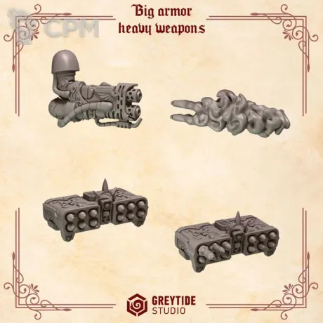 Описание картинки Blood Angels - Big armor heavy weapons от Мастерская террейна по цене 200руб | Свободный Рынок Миниатюр - СРМ
