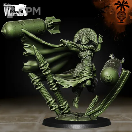 Описание картинки Cadaver Corps Phosphor Witch 1 от PocketSized Prints по цене 450руб | Свободный Рынок Миниатюр - СРМ