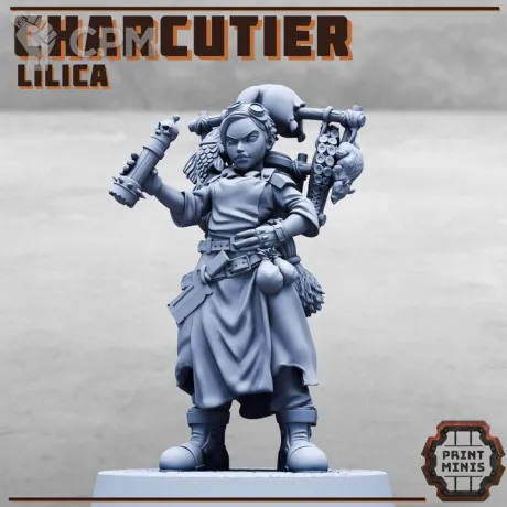 Описание картинки Lilica - Charcutier (Meat Seller) от PocketSized Prints по цене 180руб | Свободный Рынок Миниатюр - СРМ