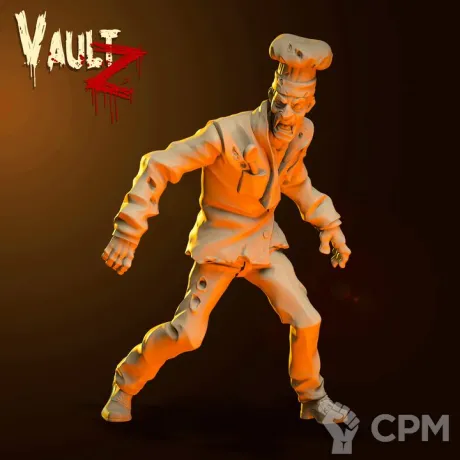 Описание картинки Chef Zombie от PocketSized Prints по цене 170руб | Свободный Рынок Миниатюр - СРМ