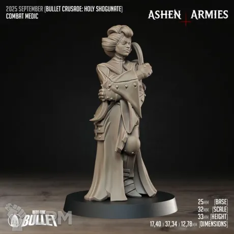 Описание картинки Akane, the Combat Medic от PocketSized Prints по цене 170руб | Свободный Рынок Миниатюр - СРМ